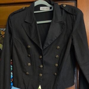 Cameo Black Military-Style Blazer